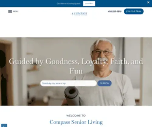Compass-Living.com(Compass senior living) Screenshot