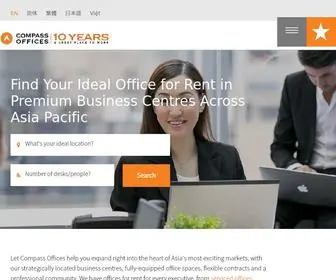 Compassoffices.com(Business Centres & Offices for Rent in Asia Pacific) Screenshot
