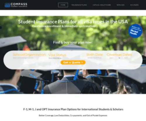 Compassstudenthealthinsurance.com(Compass Student Insurance) Screenshot