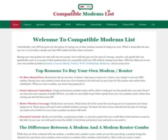 Compatiblemodemslist.com(Compatible & Approved Modems & Routers) Screenshot