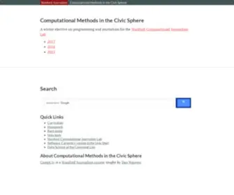 Compciv.org(Computational Methods in the Civic Sphere) Screenshot