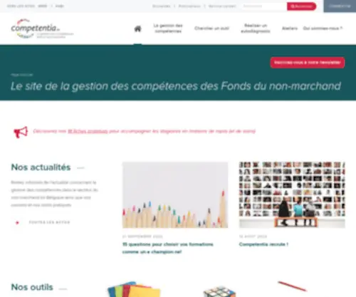 Competentia.be(Le site de la gestion des compétences des Fonds du non) Screenshot