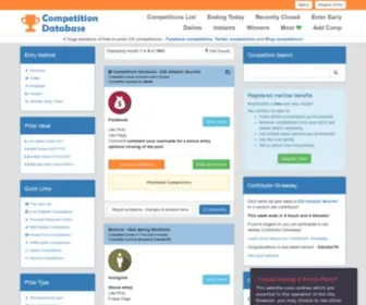 Competitiondatabase.co.uk Screenshot