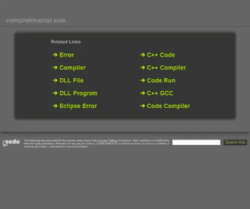 Compiletimeerror.com(Compiletimeerror) Screenshot