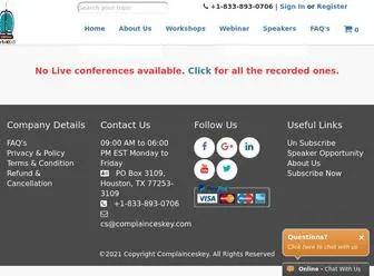 Complainceskey.com(Train online from leading industry experts) Screenshot