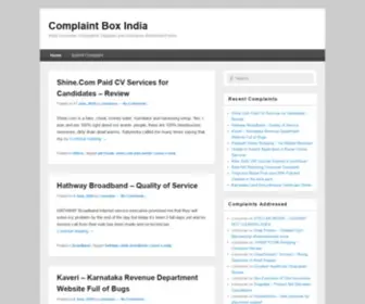 Complaintbox.in(Complaint Box India) Screenshot