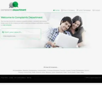 Complaintsdepartment.co.uk(Complaints Department) Screenshot