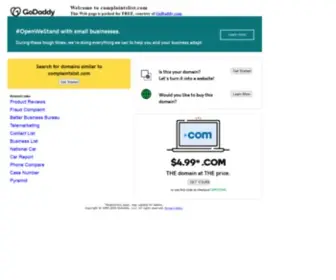 Complaintslist.com(Consumer Complaints List) Screenshot