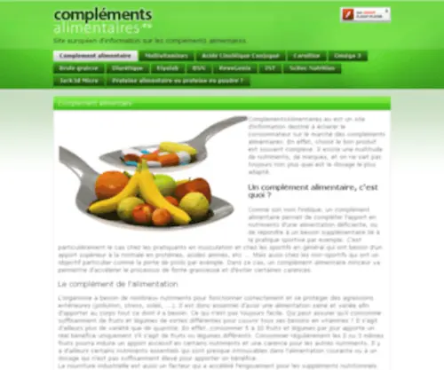 Complementsalimentaires.eu(Complément) Screenshot