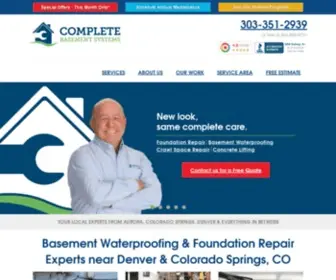 Completebasementsystems.net(Colorado Basement Waterproofing and Foundation Repair) Screenshot