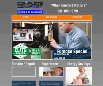 Completecomfortcooling.com(HVAC Contractor & Companies Springville) Screenshot