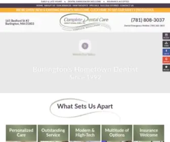 Completedentalcarema.com(Dentist Burlington) Screenshot