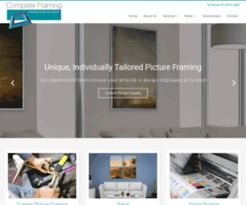 Completeframing.com.au(Complete Framing Picture Framing Noosa) Screenshot