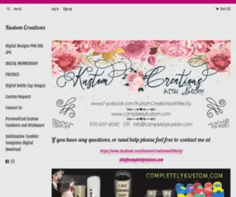 Completelykustom.com(Digital Designs for Sublimation) Screenshot