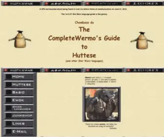Completewermosguide.com(The Complete Wermo's Guide to Huttese & Other Star Wars languages) Screenshot