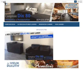 Complexedix80.com(Complexe Dix 80 & Vieux Duluth Mont) Screenshot