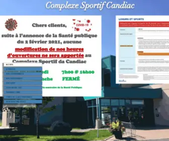 Complexesportifcandiac.com(Complexe Sportif Candiac) Screenshot