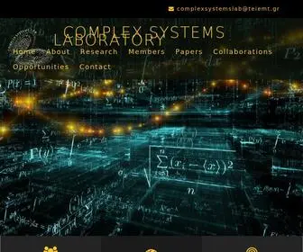 Complexsystemslab.com(Complex Systems laboratory) Screenshot