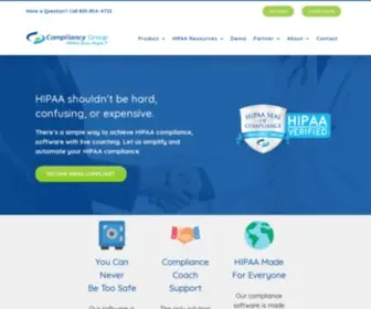 Compliancygroup.com(Hipaa compliance software for covered entities and business associates) Screenshot