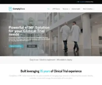 Complydocs.com(Powerful and affordable software for Clinical Trials) Screenshot