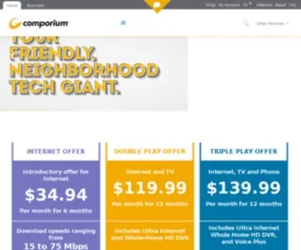 Comporium.net(North & South Carolina Digital Cable) Screenshot