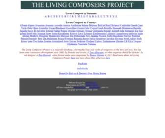 Composers21.com(The Living Composers Project) Screenshot