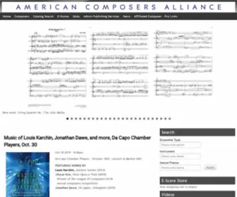 Composers.com(Non-profit composer services) Screenshot