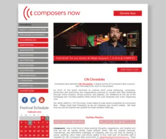 Composersnow.org(Composers Now) Screenshot