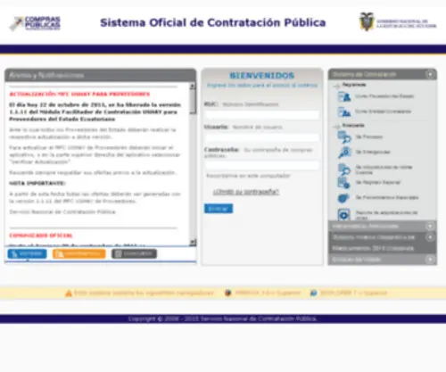 Compraspublicas.gov.ec(Servicio) Screenshot