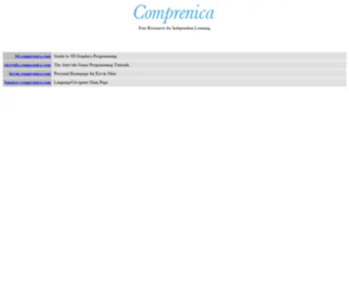 Comprenica.com(Free Resources for Independent Learning) Screenshot