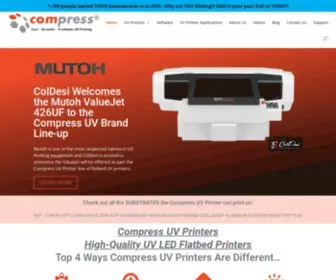 CompressuvPrinter.com(Compress Flatbed UV Printers) Screenshot