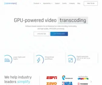 Comprimato.com(GPU-powered video encoding and transcoding) Screenshot