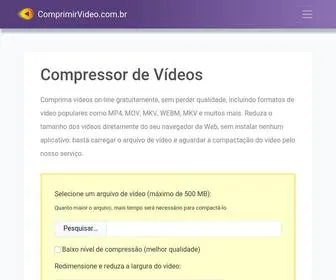 Comprimirvideo.com.br(Comprimir vídeo) Screenshot