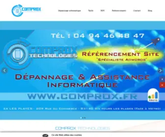 Comproxtechnologies.com(Comprox : Dépannage informatique et réparation ordinateur portable) Screenshot