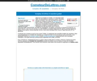 Compteurdelettres.com(Compteur de lettres) Screenshot