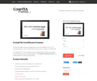 Comptiaframes.com(8.5x5.5 frames) Screenshot