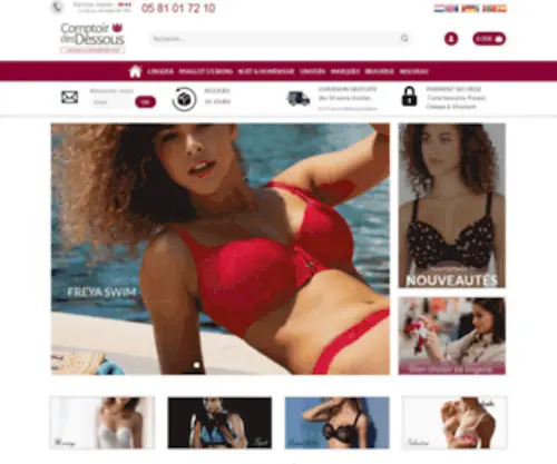 Comptoirdesdessous.com(Spécialiste Grandes Marques de Lingerie et Maillot de bain) Screenshot