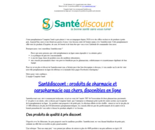 Comptoirsante.com(Comptoir Santé) Screenshot