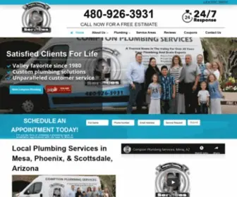 Comptonplumbing.com(Plumbing Services in Phoenix & Mesa AZ) Screenshot