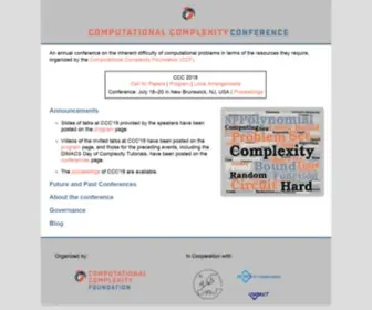 Computationalcomplexity.org(Computational Complexity Conference) Screenshot