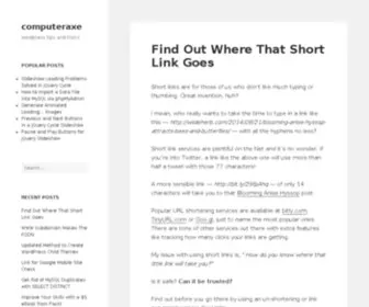 Computeraxe.com(Wordpress tips and tricks) Screenshot