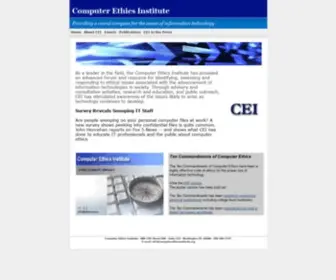 Computerethicsinstitute.org(Computer Ethics Institute) Screenshot