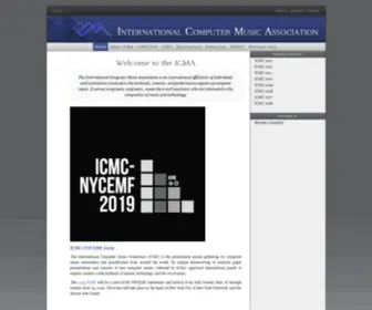 Computermusic.org(International Computer Music Association) Screenshot