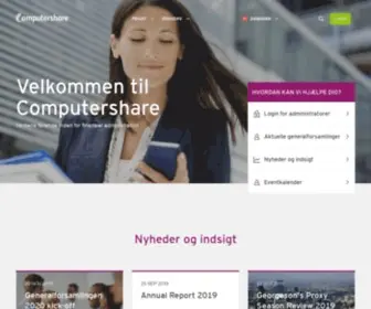 Computershare.dk(Velkommen til Computershare) Screenshot