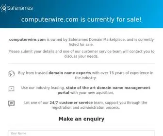 Computerwire.com(For Sale) Screenshot