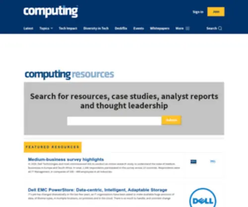 Computingresources.co.uk(Computing) Screenshot