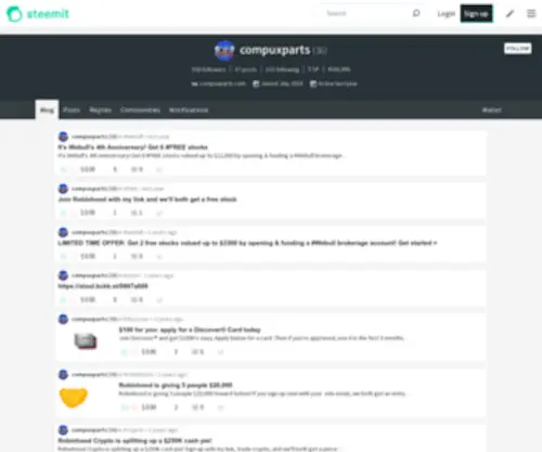 Compuxparts.com(Steemit) Screenshot