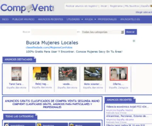 CompVent.com.es(Anuncios gratis clasificados de compra venta segunda mano) Screenshot