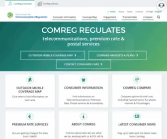 Comreg.ie(Commission for Communications Regulation) Screenshot