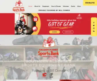 Comriessportsequipmentbank.org(The Calgary Flames Sports Bank) Screenshot